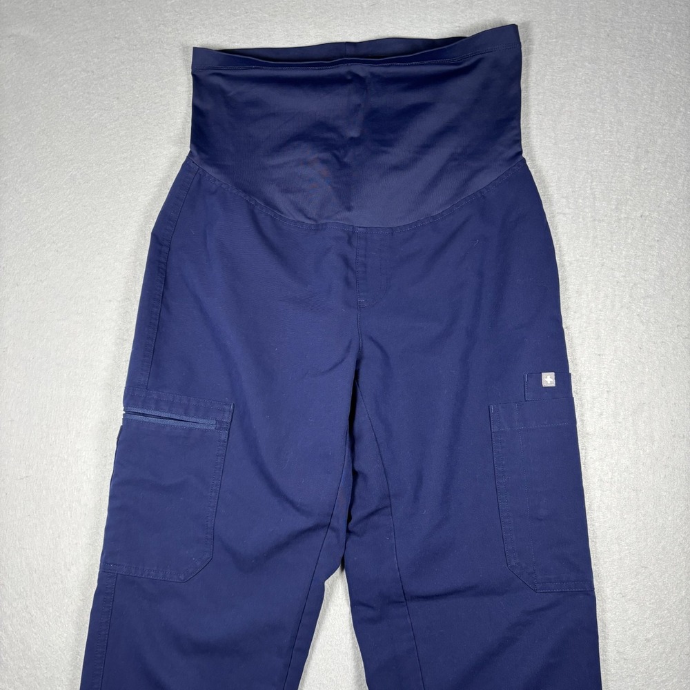 FIGS Technical Collection Yola Maternity Scrub Pants Small S Navy Blue Medical